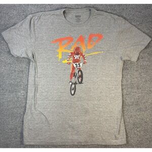 American Classics Rad BMX Graphic T-shirt Size Large  Gray 80s Movie Cru Jones